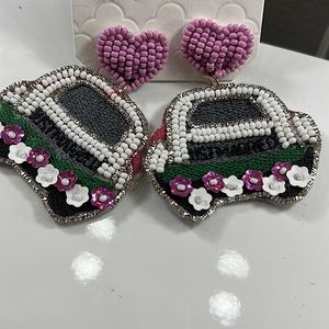 Just married earrings for honeymoon